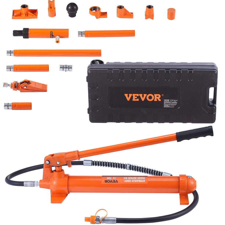 VEVOR 12 Ton Hydraulic Jack Air Pump Lift Ram Body Frame Porta Power Repair Kits