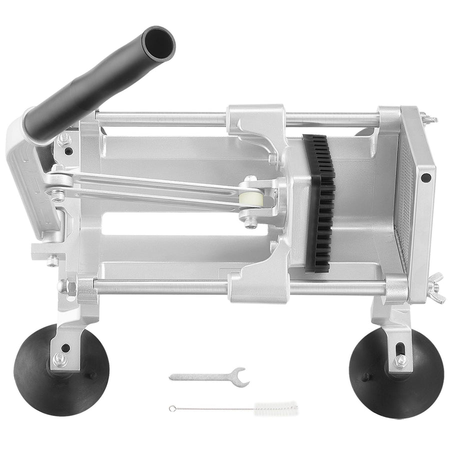 Commercial Vegetable Slicer, 1/4 inch Fruit Slicer, Stainless Steel and Aluminum Alloy Vegetable Cutter Slicer Machine, Manual Slicer with Non-slip Feet, for Radishes, Onions, Potatoes, Lemons