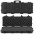 Hard Rifle Case, Lockable Rifle Case with Pre-cut Foams, 1016 mm Gun Storage with Wheels, IP67 Waterproof & Dustproof Movable Large Pistol Storage for Rifles, Shotguns, Airsoft Guns, Black