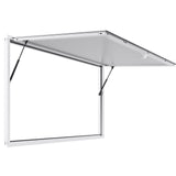 Concession Window 188x102cm, Aluminum Alloy Frame Service Window for Food Truck, Up to 85 Degrees Stand Serving Window with Awning Door and Drag Hook, Rainwater Resistant for Concession Trailer