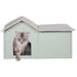 Heated Cat House, Outdoor Kitty Shelter with Adjustable Temperature and Timer, 600D Oxford Cloth Foldable Cat Shelter with Heated Pad for Winter to Stay Warm and Cozy, Green (Large)