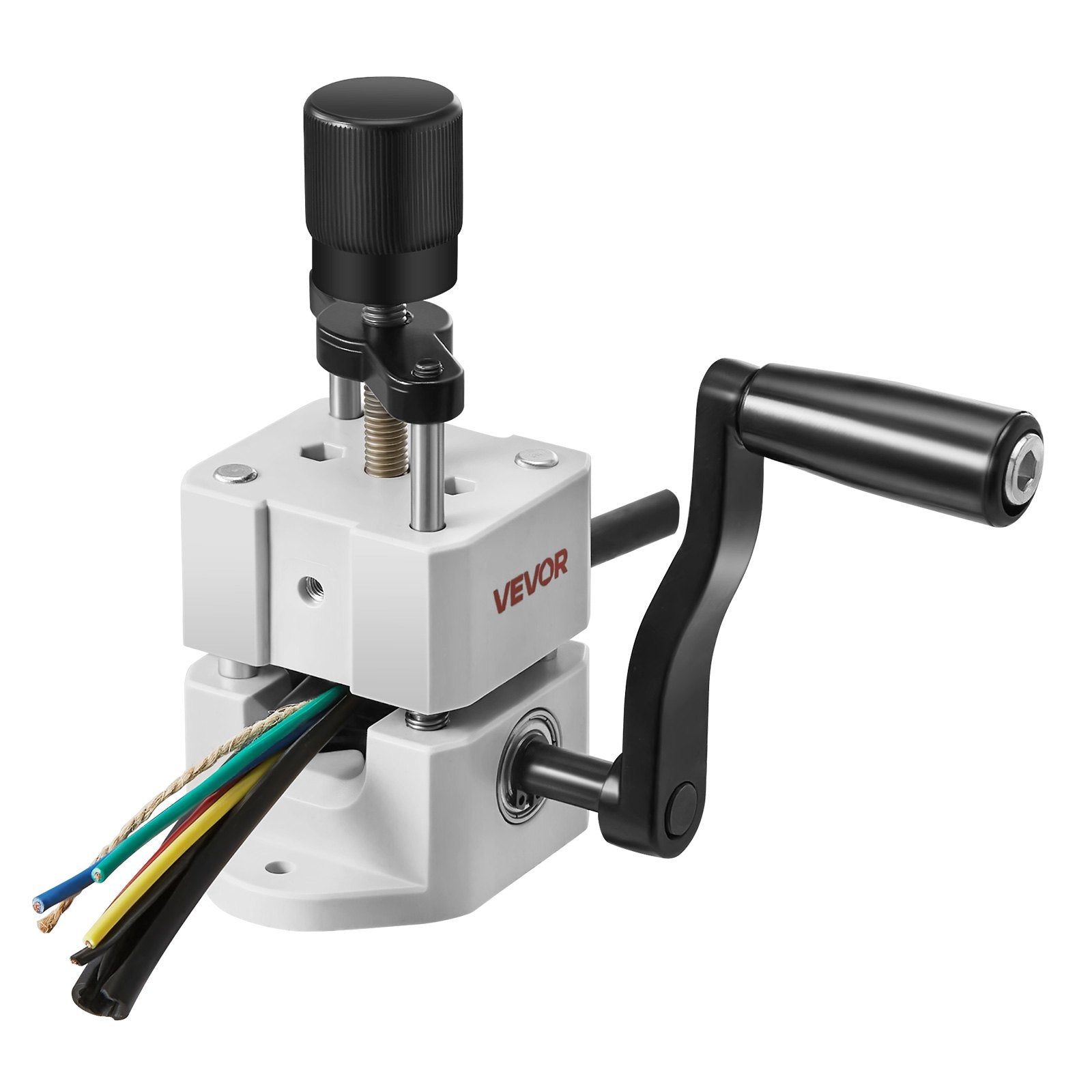Manual Wire Stripping Machine, 1.5-25 mm, Portable Copper Stripper with Hand Crank or Drill Powered, 64Mn Quenched Blades, 45# Steel Rollers, ABS & PC Wire Peeler, for Scrap Copper Recycling