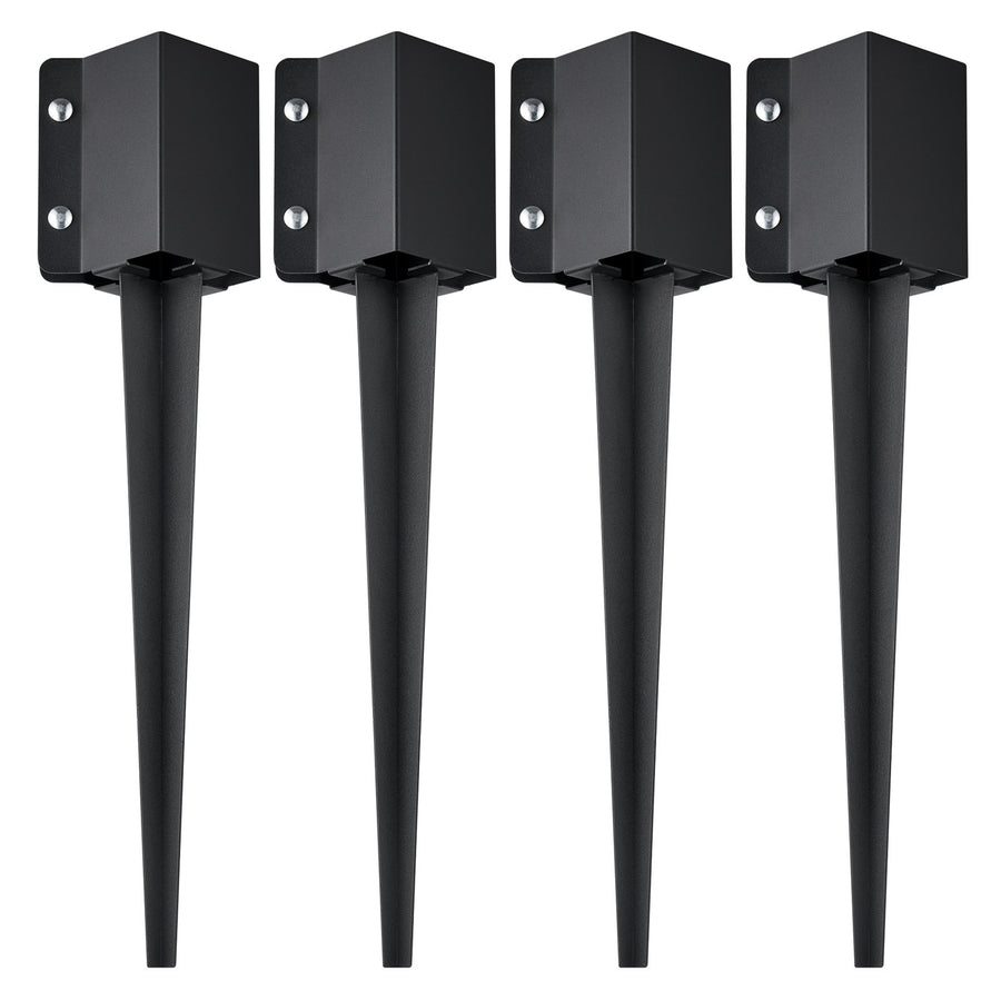 VEVOR Fence Post Anchor Ground Spike 4 Pack 24 x 4 x 4 In Metal Fence Stakes