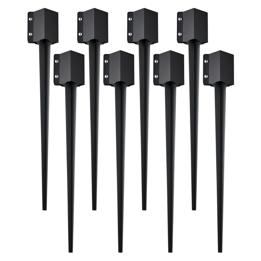 VEVOR Fence Post Anchor Ground Spike 8 Pack 36 x 4 x 4 In Metal Fence Stakes