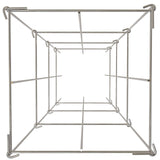 Tomato Cages, 30 x 30 x 117 cm, 5 Packs Square Plant Support Cages, Silver PVC-Coated Steel Tomato Towers for Climbing Vegetables, Plants, Flowers, Fruits