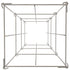 Tomato Cages, 30 x 30 x 117 cm, 5 Packs Square Plant Support Cages, Silver PVC-Coated Steel Tomato Towers for Climbing Vegetables, Plants, Flowers, Fruits