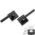 Passage Door Handle, 1 Pack Matte Black Door Lever, Left or Right Handing Reversible Lever Non-Locking, Rotation to Open, Square Interior Door Handles for Hallways, Closets, Meeting Spaces