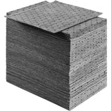 Spill Absorbent Pads, Universal Absorbing Mat Absorbs up 12 Gal, 13" L x10" W Polypropylene Absorbent Pad for Oil, Water and Other Liquids, Pack of 100