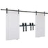 2440 mm Sliding Barn Door Hardware Closet Track Kit for Double Doors J Hanger