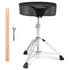 Saddle Drum Throne, 560-705 mm Height Adjustable, Padded Drum Stool Seat with Anti-Slip Feet Drumsticks 227 kg Max Weight Capacity, Swivel Drum Chair for Drummers