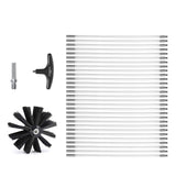 12.2M Dryer Vent Cleaner Kit, 29 Pieces Duct Cleaning Brush, Reinforced Nylon Dryer Vent Brush, Dryer Cleaning Tools Lint Remover with Flexible Lint Trap Brush, Clamp Connectors