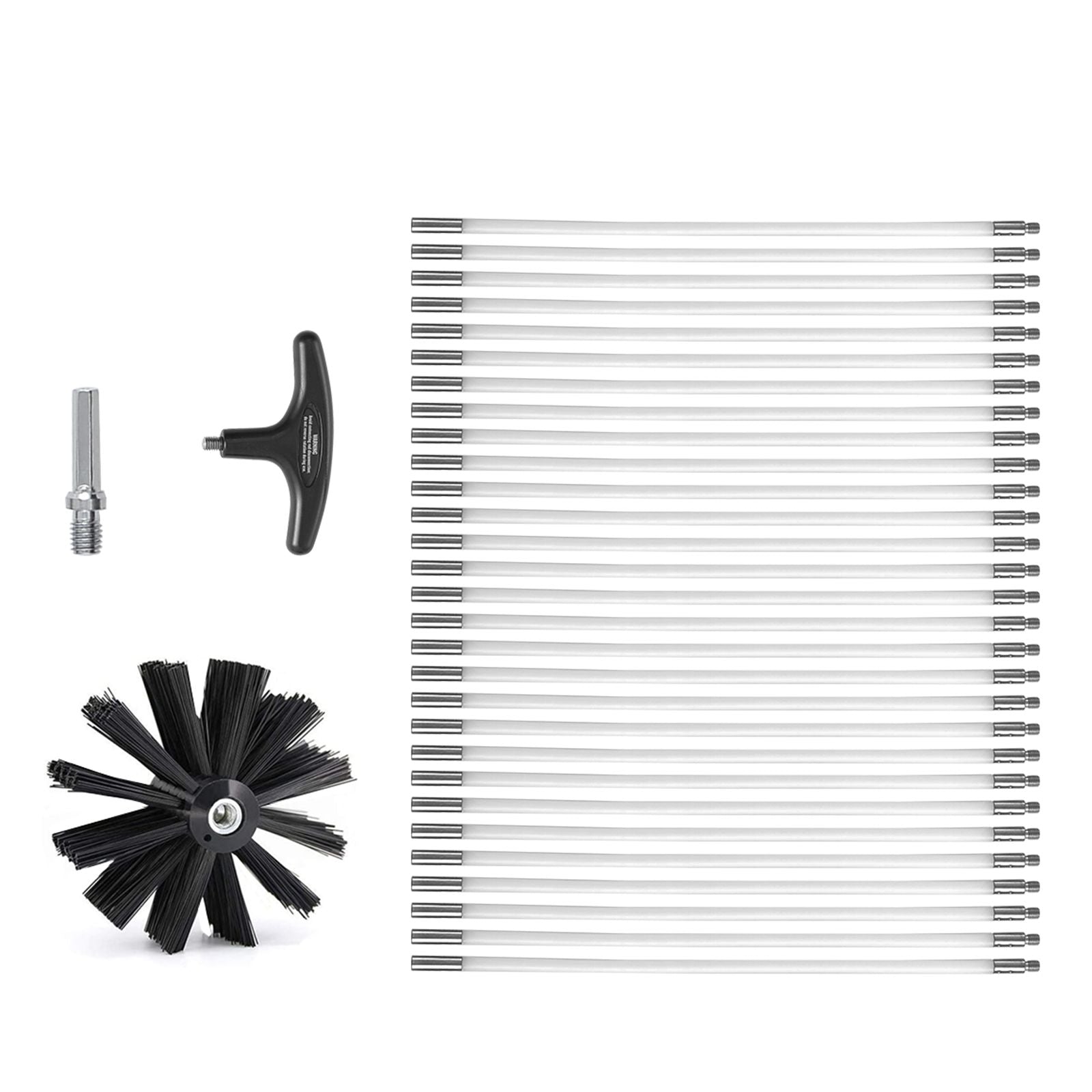 12.2M Dryer Vent Cleaner Kit, 29 Pieces Duct Cleaning Brush, Reinforced Nylon Dryer Vent Brush, Dryer Cleaning Tools Lint Remover with Flexible Lint Trap Brush, Clamp Connectors