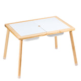 Kids Sensory Table Indoor Wooden Play Sand Water Table with 3 Storage Bins