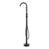 Freestanding Bathtub Faucet, Floor Mount, Freestanding Tub Filler, Shower Mixer Taps, Two Water Modes, 360° Swivel Spout, for Bathing & Showering Pet Bathing Cleaning Drains Toilet Flushing