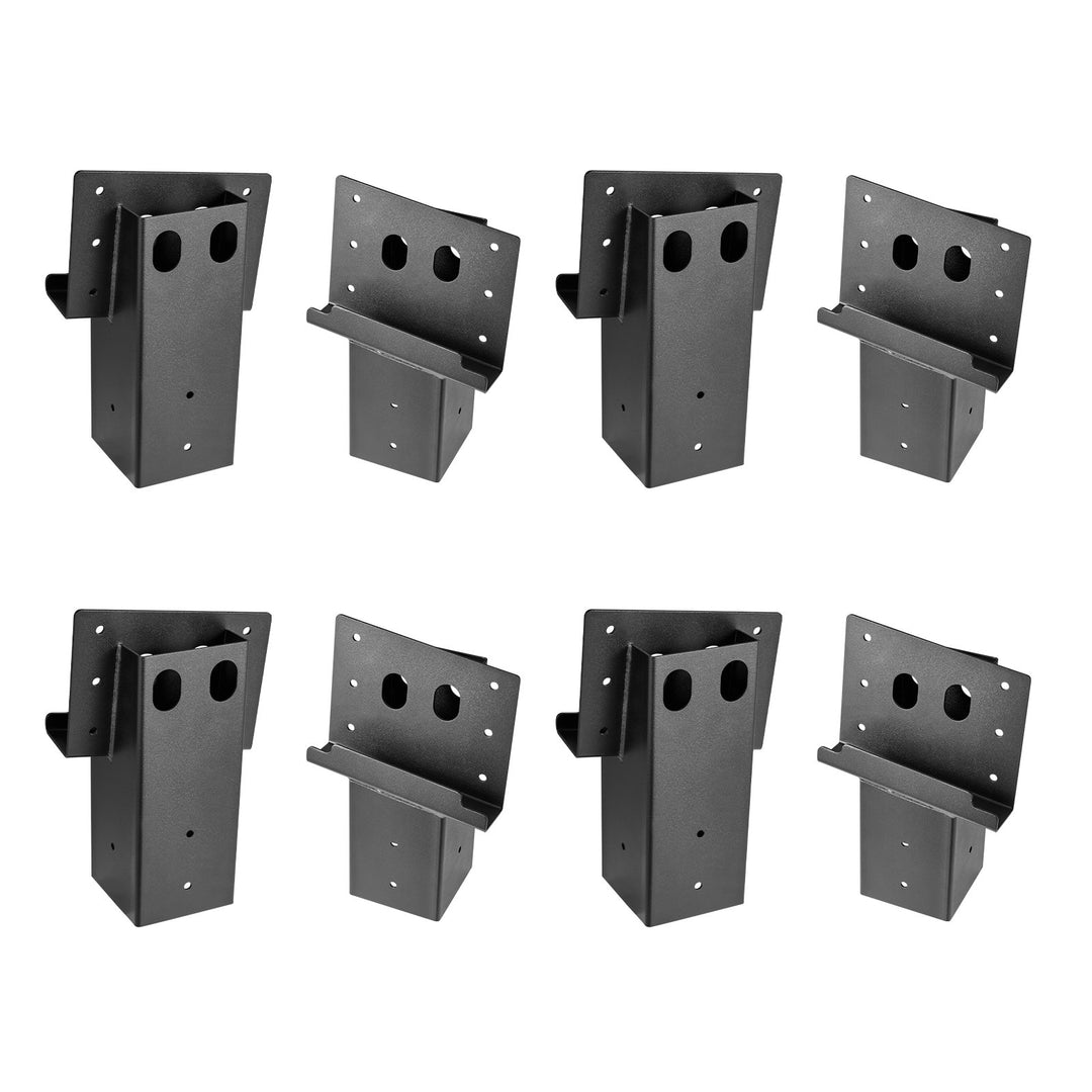 VEVOR Deer Blind Brackets, Outdoor 3.6x3.6 Platform Bracket, Fit 3.5x3.5 In / 88.9x88.9 mm Lumber, 2204lbs/1000kg Capacity Steel Elevator Brackets for Deer Stand, Hunting Blinds, Shooting Shack, 8 Pcs