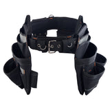 Tool Belt, 18 Pockets Professional Tool Pouch for Men, Heavy Duty Adjustable Utility Belt Detachable Work Bag for Electrician, Carpenter, Construction, Work Apron Organizer, Adjusts 80-131 cm