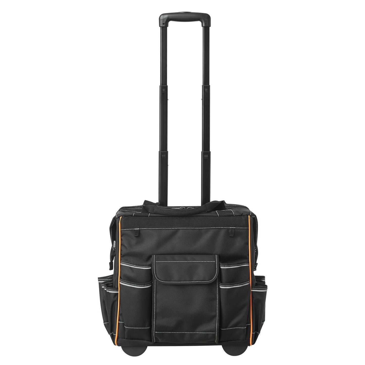 Rolling Tool Bag, 110 lbs Load Capacity, 25 Pockets Heavy Duty Roller Tool Bag on Wheels, Adjustable Telescoping Handle & Stable Base, Toolbag Organizers with Wheels for Construction, Mechanic