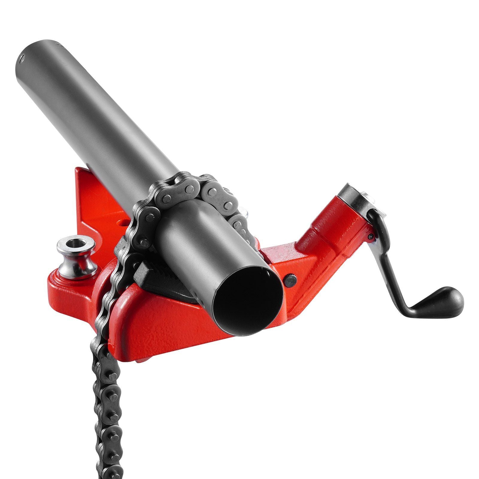 Heavy-Duty Pipe Chain Vise, 1/4" - 6" Pipe Capacity, 28" Rugged Chain & Cast Iron Base, Industrial-Grade Pipe Clamping for Plumbing, Automotive Repairs, Metalworking