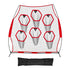 2438.4x2438.4mm Football Trainer Throwing Net, Training Throwing Target Practice Net with 6 Target Pockets, Knotless Net Includes Straps and Portable Carry Case, Improve QB Throwing Accuracy,Red