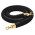 2 Pcs Black Velvet Stanchion Ropes, 1.5 m Crowd Control Stanchion Black Velvet Ropes with Gold Hooks, Post Queue Barrier Carpet Rope for Carpet Events Movie Theaters Grand Openings Hotels Party