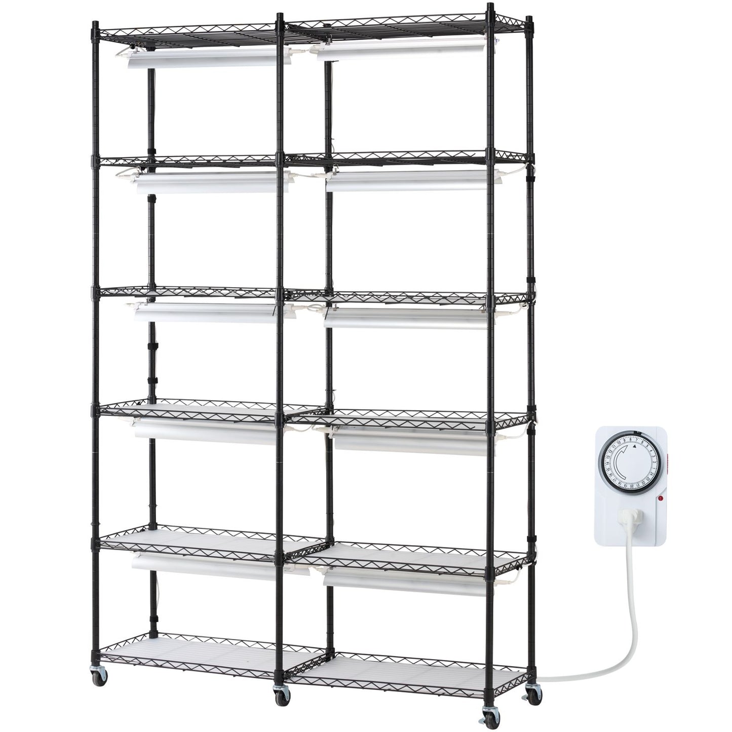 Plant Stand with Grow Light 6 Tiers 200W 59.1" Indoor Plant Grow Shelf