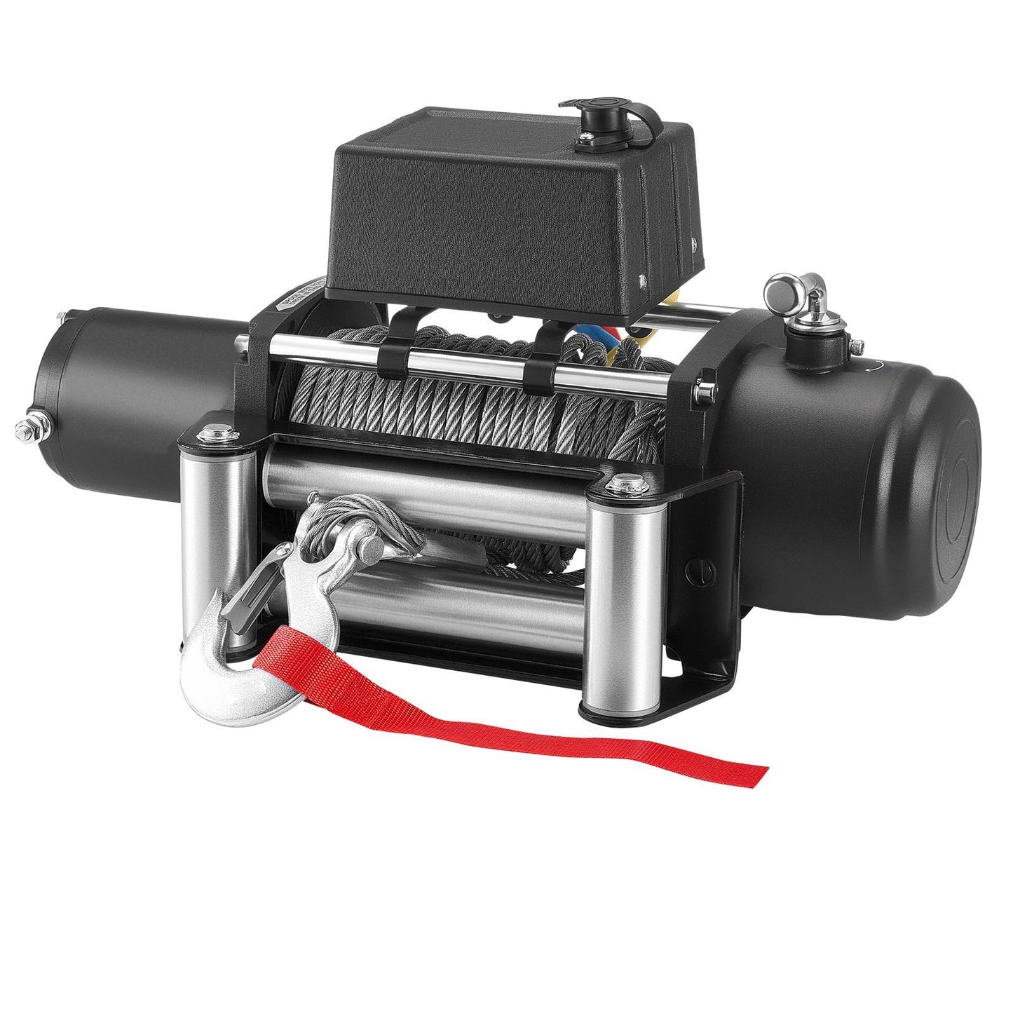 Electric Winch, 4500 kg Load Capacity, 12V DC Truck Winch with Φ8.3 mm x 19.8 m Steel Rope, Wireless & Wired Remote Control, IP55 Waterproof for Towing SUV Jeep Trailer Boat Off-Road Vehicle