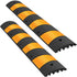 2pcs 6 Feet Rubber Driveway Modular Heavy Duty Speed 185 x 31 x 5.5 cm Cable Protector Ramp for Garage Gravel Roads Asphalt Concrete, 2Pack-6Ft-Speed Bump