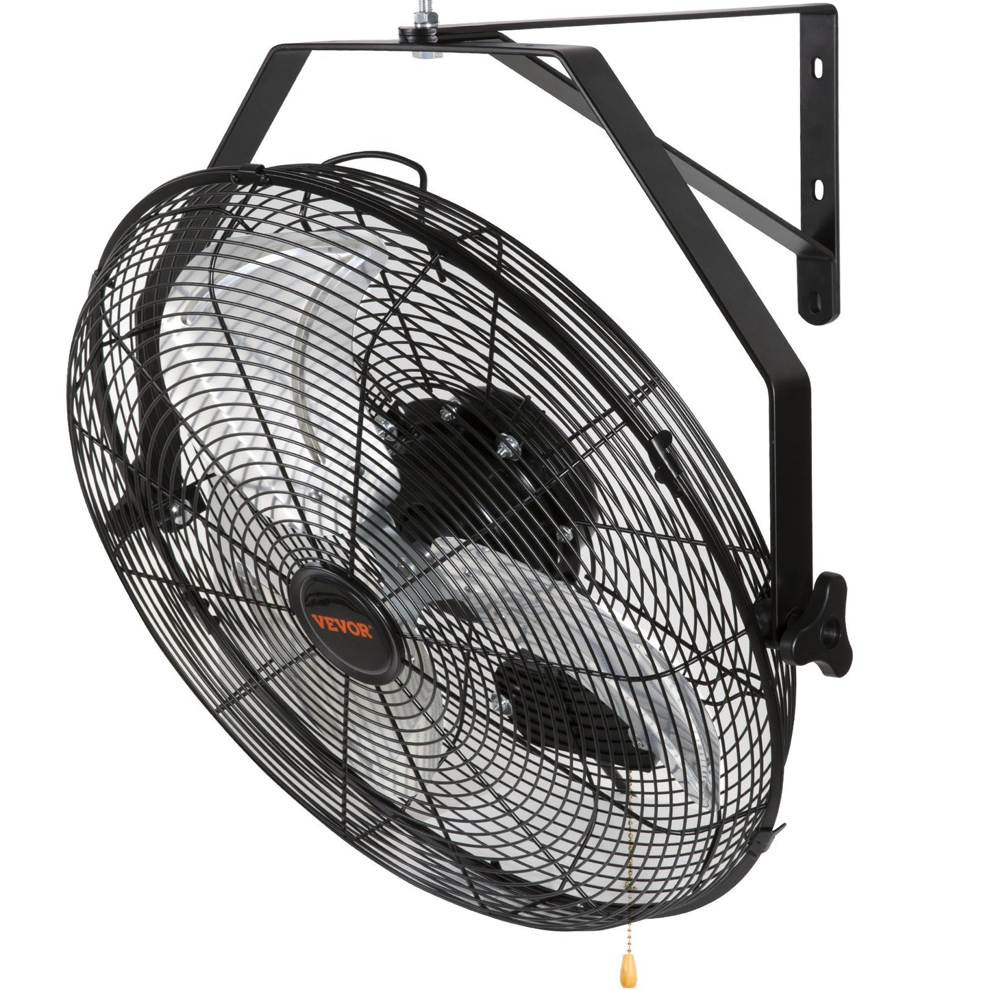 VEVOR Industrial Wall Mount Fan Waterproof Metal Fan 17.6'' 3 Speed Airflow
