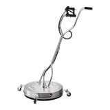 24" Pressure Washer Surface Cleaner, Stainless Steel Pressure Washer Attachments with 4 Wheels, 4000 Max PSI, 3/8 Quick Connector, 2 Spray Nozzles, Dual Handle, for Concrete, Patio, Sidewalk