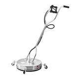 20" Pressure Washer Surface Cleaner, Stainless Steel Pressure Washer Attachments with 4 Wheels, 4500 Max PSI, 3/8 Quick Connector, 2 Spray Nozzles, Dual Handle, for Concrete, Patio, Sidewalk