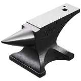 Single Horn Anvil, 55lbs Cast Steel Anvil, High Hardness Rugged Round Horn Anvil for Blacksmiths, with Large Countertop and Stable Base, Metal Working Tool for Metal Bending, Shaping, Twisting
