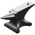 Single Horn Anvil, 55lbs Cast Steel Anvil, High Hardness Rugged Round Horn Anvil for Blacksmiths, with Large Countertop and Stable Base, Metal Working Tool for Metal Bending, Shaping, Twisting