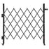 Single Folding Security Gate, Lockable Scissor Gate with 360 degree Swivel Casters, Outdoor Barricade Steel Retractable Gates, for Entry Security, Garage, Warehouse & Pool, 1100 x 1310 mm (W x H)
