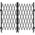 Double Folding Security Gate, Lockable Scissor Gate with 360 degree Swivel Casters, Outdoor Barricade Steel Retractable Gates, for Entry Security, Garage, Warehouse & Pool, 3200 x 1605 mm in (W x H)