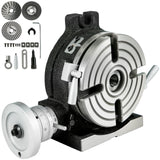 Rotary Table 6inch(150mm) Horizontal Vertical Milling Table 2/5inch(10mm) 4-Slot Milling Rotary Table MT-2 Rotary Table for Milling with Indexing Plate Set for Precision Milling Drilling