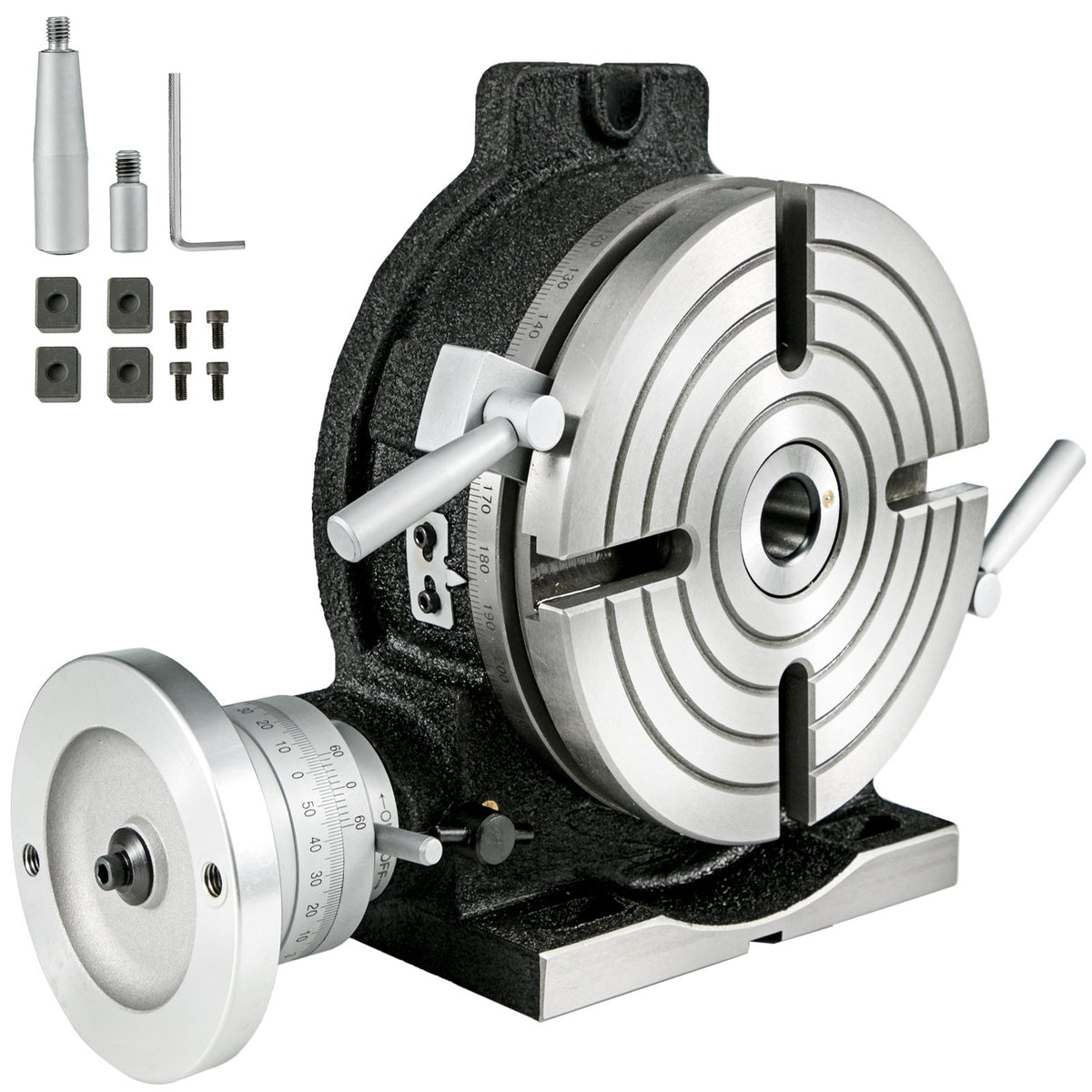 Rotary Table 8Inch Horizontal Vertical HV8 Precision 3MT Milling Drilling Machine Vernier Reading Milling Drilling Boring