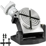Rotary Table 4 INCH/100 MM Horizontal Vertical Rotary Table 4-Slot Rotary Table for Milling Machine MT-2 Rotary Table for Milling 360 Degrees Precision Rotary Table for Milling Drilling Vise