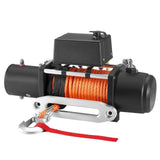 Electric Winch, 5400 kg Load Capacity, 12V DC Truck Winch with Φ9.1 mm x 23 m Synthetic Rope, Wireless & Wired Remote Control, IP55 Waterproof for Towing Off-Road SUV Jeep Trailer Boat