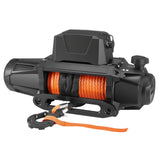 Electric Winch, 5400 kg Load Capacity, 12V DC Truck Winch with Φ9.5 mm x 28 m Synthetic Rope, Wireless & Wired Remote Control, IP67 Waterproof for Towing Off-Road SUV Jeep Trailer Boat