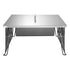Fire Pit Heat Deflector, 645x645x370 mm Square Outdoor Burner Cover, Stainless Steel Bonfire Camping Wood Burning, Push Heat Down and Out with 4 Foldable Legs & Carrying Handle