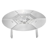 Fire Pit Heat Deflector for Solo Stove Yukon, 635 mm Bonfire Round for Wood Burning Fire Pit, 304 Stainless Steel Heat Diffuser, Detachable Burner Cover Camping Accessories