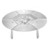 Fire Pit Heat Deflector for Solo Stove Yukon, 635 mm Bonfire Round for Wood Burning Fire Pit, 304 Stainless Steel Heat Diffuser, Detachable Burner Cover Camping Accessories