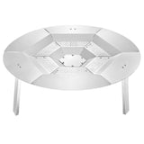 Fire Pit Heat Deflector for Solo Stove Yukon, 685.8 mm Bonfire Round for Wood Burning Fire Pit, 304 Stainless Steel Heat Diffuser, Detachable Burner Cover Camping Accessories