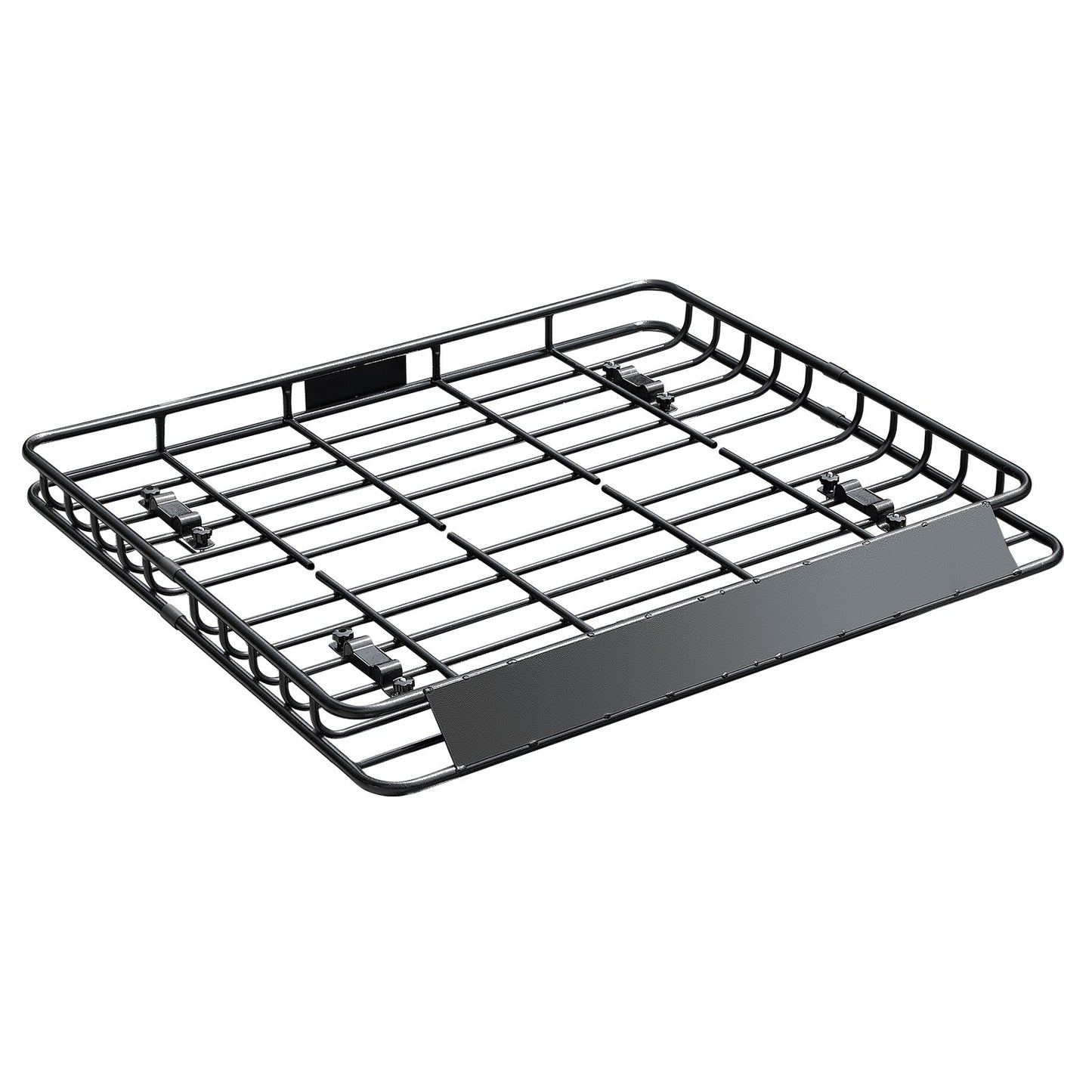 VEVOR Roof Rack Cargo Carrier, 1095 x 1270 x 105 mm, Universal Rooftop Cargo Basket, Car Top Luggage Holder with 68 kg Max Load Capacity, 4.1 in Fence, Anti-Rust Alloy Steel, Wind Fairing, for SUV Car