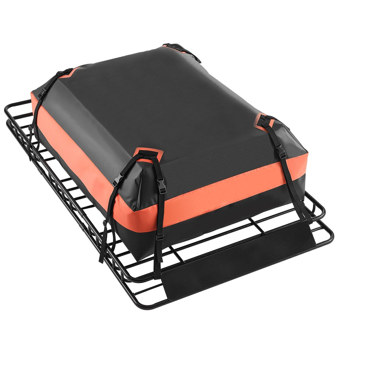 Roof Rack Basket, 1625 x 990 x 105 mm, Universal Rooftop Cargo Carrier with 1120 x 870 x 260 mm Cargo Bag, Net, Ratchet Straps, 113.4 kg Max Load Capacity Car Top Luggage Holder, for SUV Car