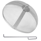 Fire Pit Spark Screen Round 27", Reinforced Heavy Duty Steel Metal Cover, Outdoor Firepit Lid, Easy-Opening Top Screen Covers Round with Ring Handle for Outdoor Patio Fire Pits Backyard