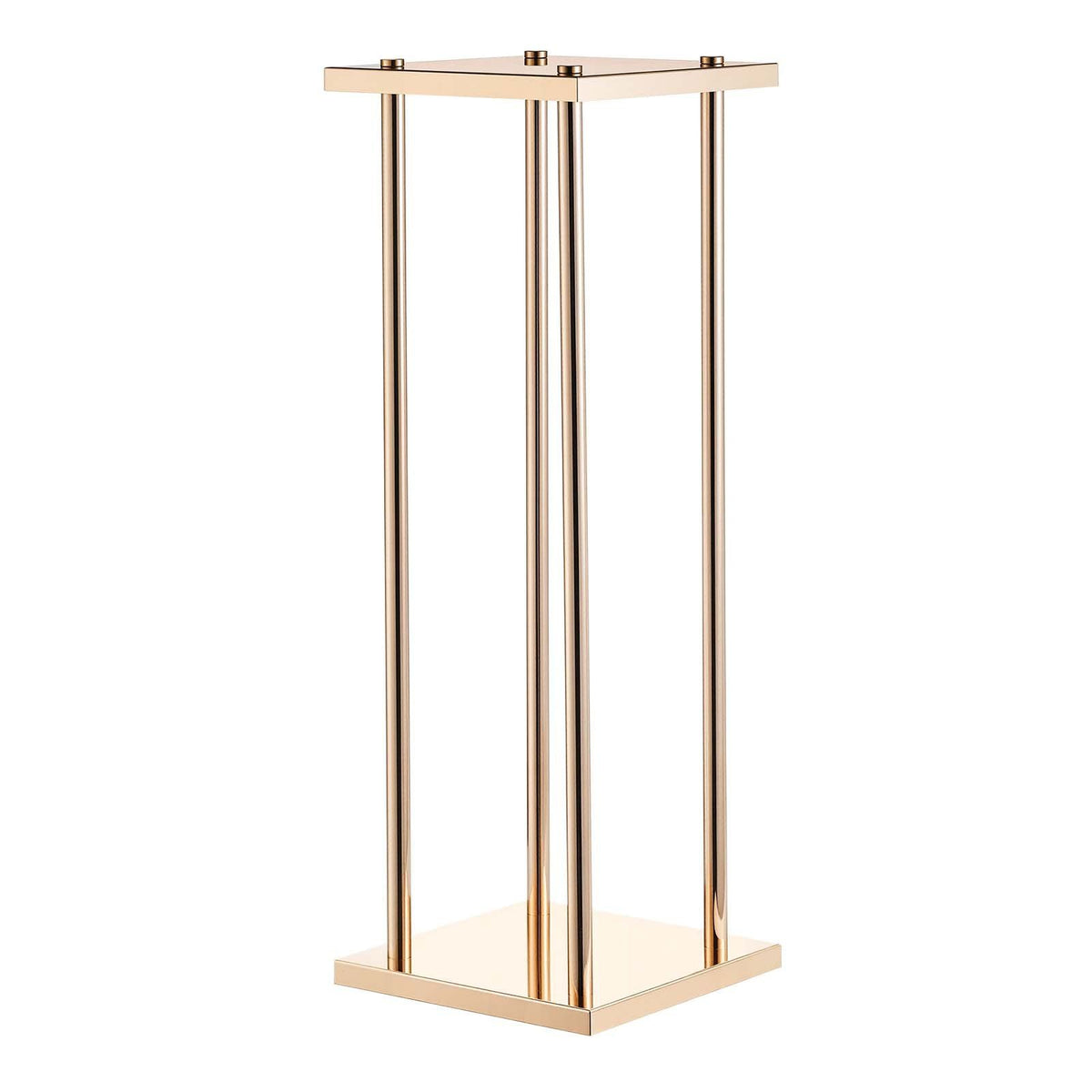 Wedding Flower Stand, 10PCS 60cm Column Flower Stand, Floral Stands with Metal Laminate, Cylindrical Cubic Floral Display Rack for Wedding, Party, Birthday, Home, Gold Centerpiece Stands