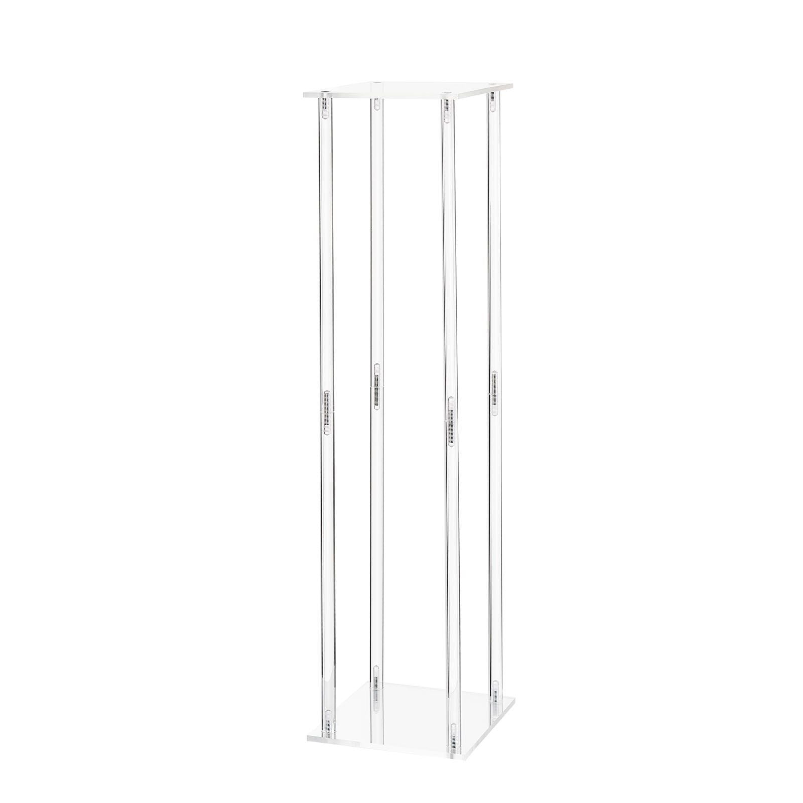 Wedding Flower Stand, 10PCS 80cm Column Flower Stand, Floral Stands with Acrylic Laminate, Cylindrical Cubic Floral Display Rack for Wedding, Party, Birthday, Home, Centerpiece Stands