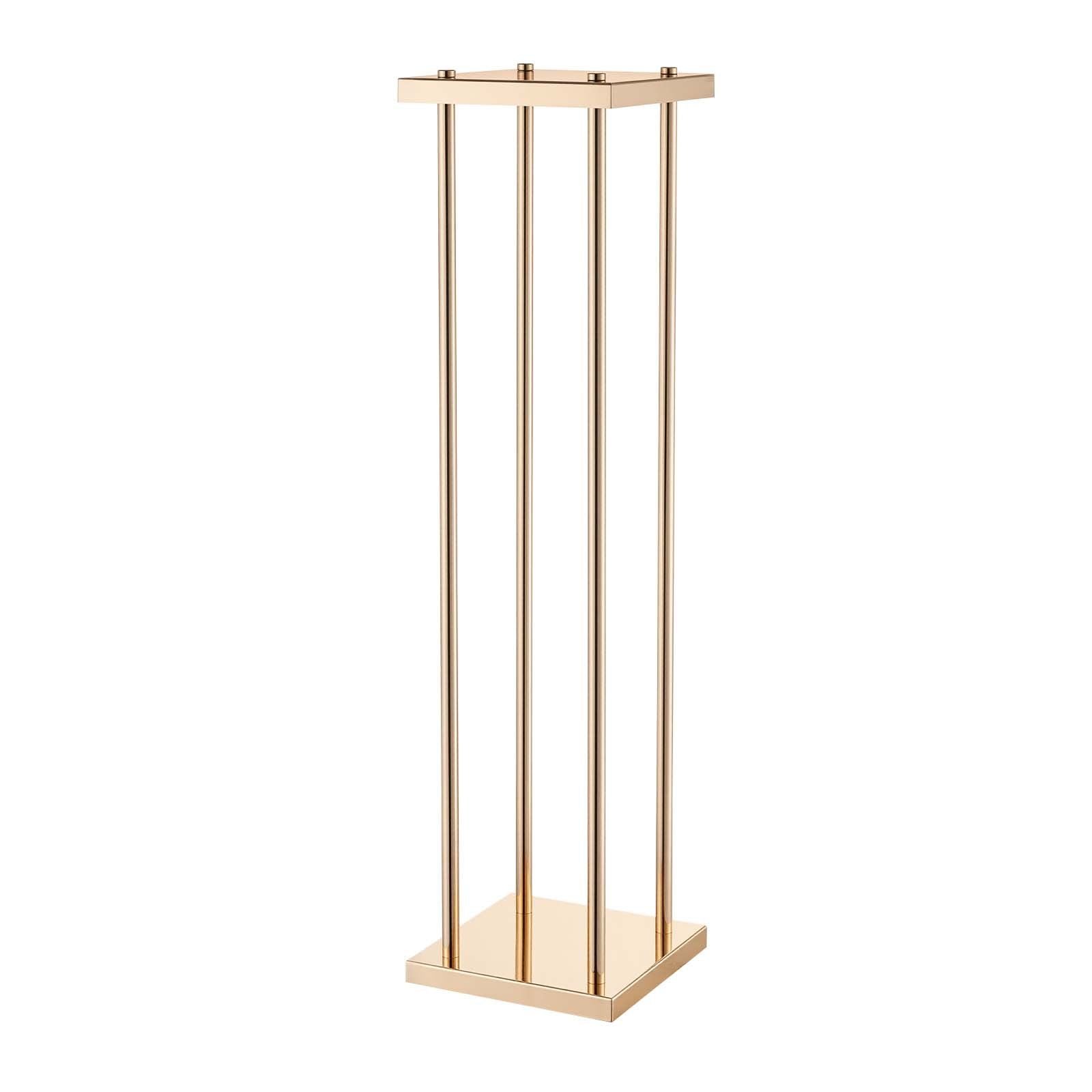 Wedding Flower Stand, 10PCS 80cm Column Flower Stand, Floral Stands with Metal Laminate, Cylindrical Cubic Floral Display Rack for Wedding, Party, Birthday, Home, Gold Centerpiece Stands