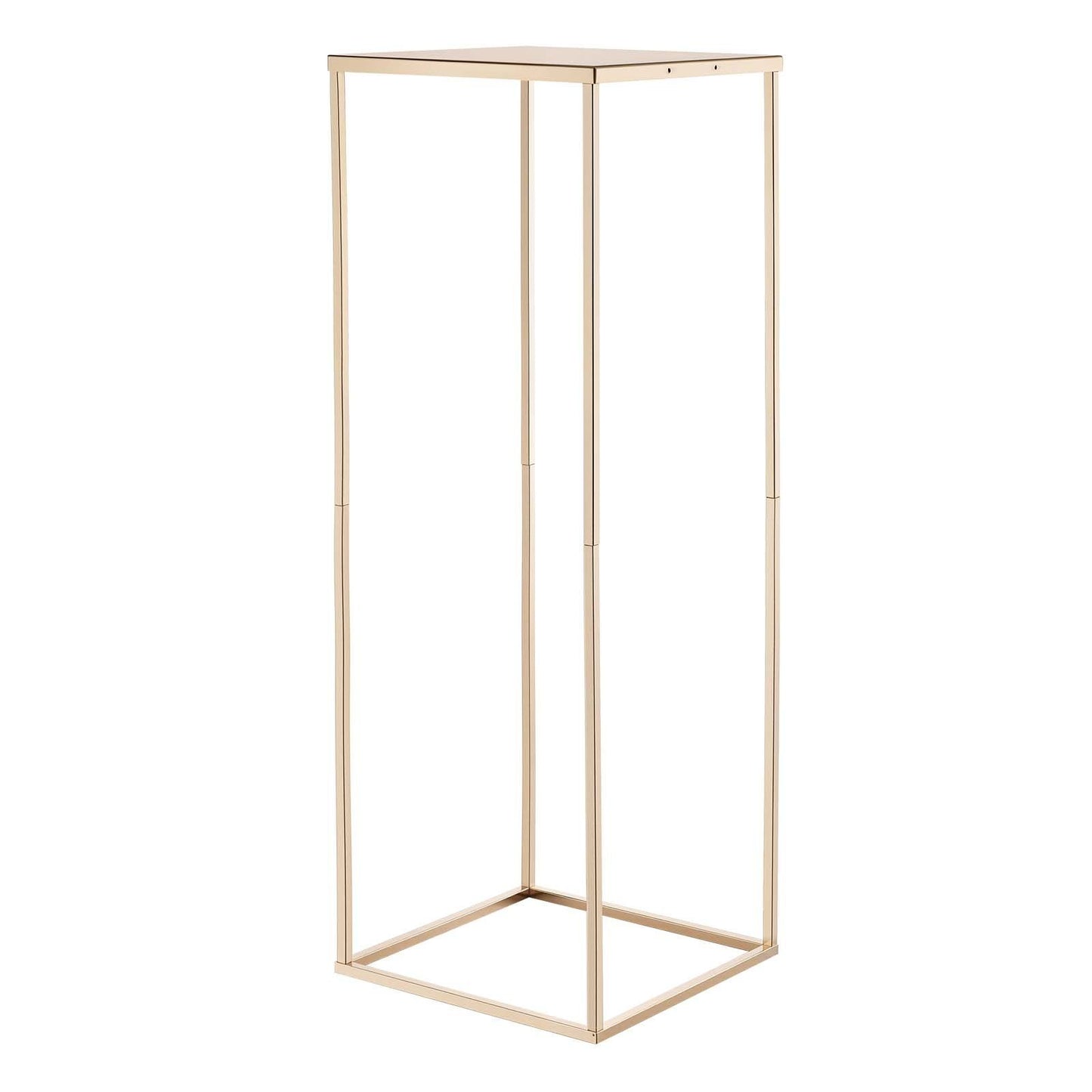 Wedding Flower Stand, 10PCS 80cm Column Flower Stand, Floral Stands with Metal Laminate, Gold Rectangular Floral Display Rack for Wedding, Party, Birthday, Home,  Gold Centerpiece Stands